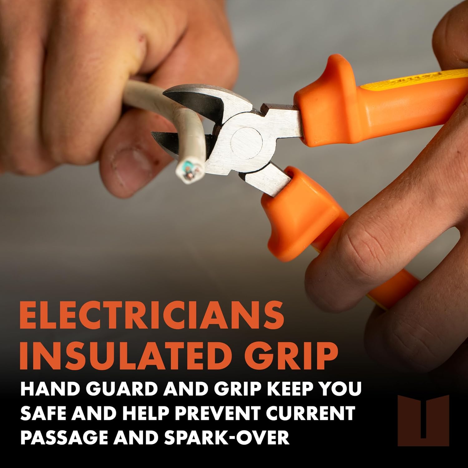 Ullman Insulated 6 in Side Cutting Pliers with Industrial Non-Slip Grip - Perfect Hand Tool for Electricians, HVAC, and Contractors