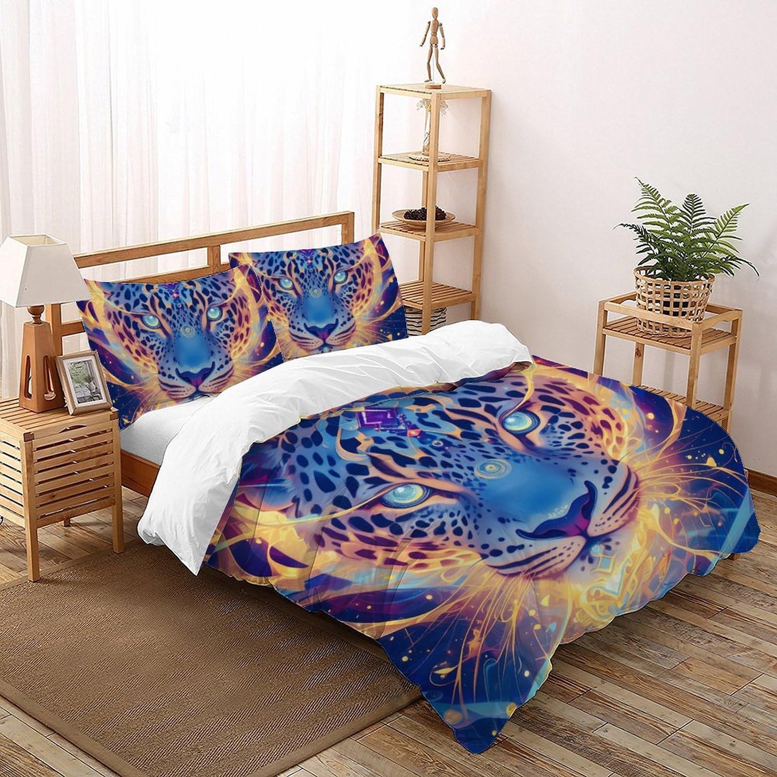 Housse de couette 3D enfants facile à laver fini le repassage parure lit double