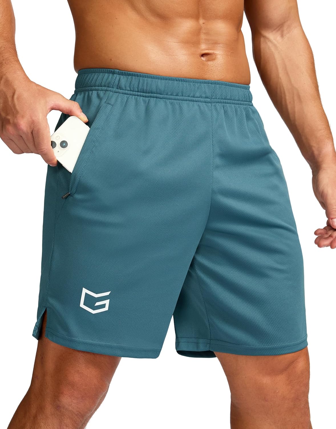 G Gradual Men's 5"/ 7"/ 9" Workout Running Shorts Quick Dry Lightweight Gym Shorts with Zip Pockets - Image 7