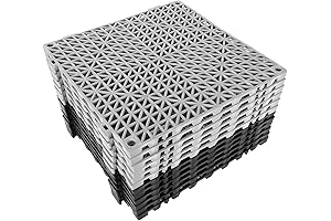 Interlocking Grey Rubber Flooring Tiles