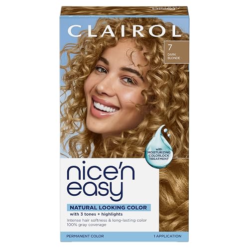 Clairol Nice'n Easy Permanent Hair Dye, 7 Dark Blonde | Pack of 1