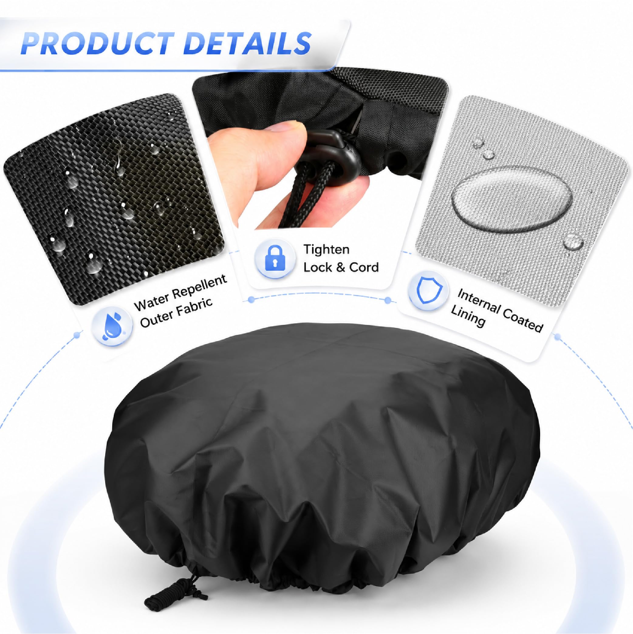 Cubierta para Robot Cortacésped para Kress Mission 2000 KR123E, 600D Funda Oxford Impermeable con Cordón Ajustable y Protección UV