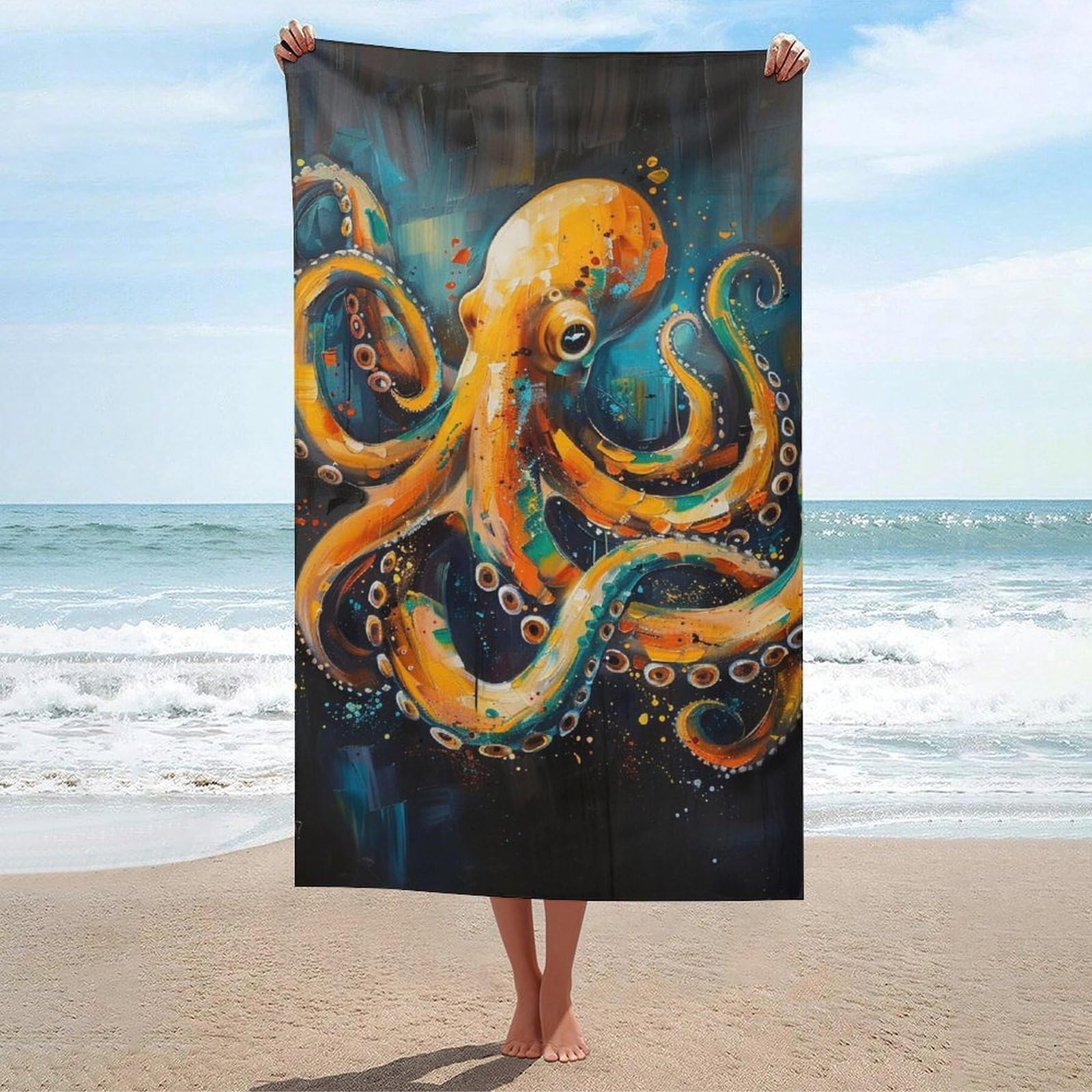 Serviette de plage légère compacte pour course à pied et bain