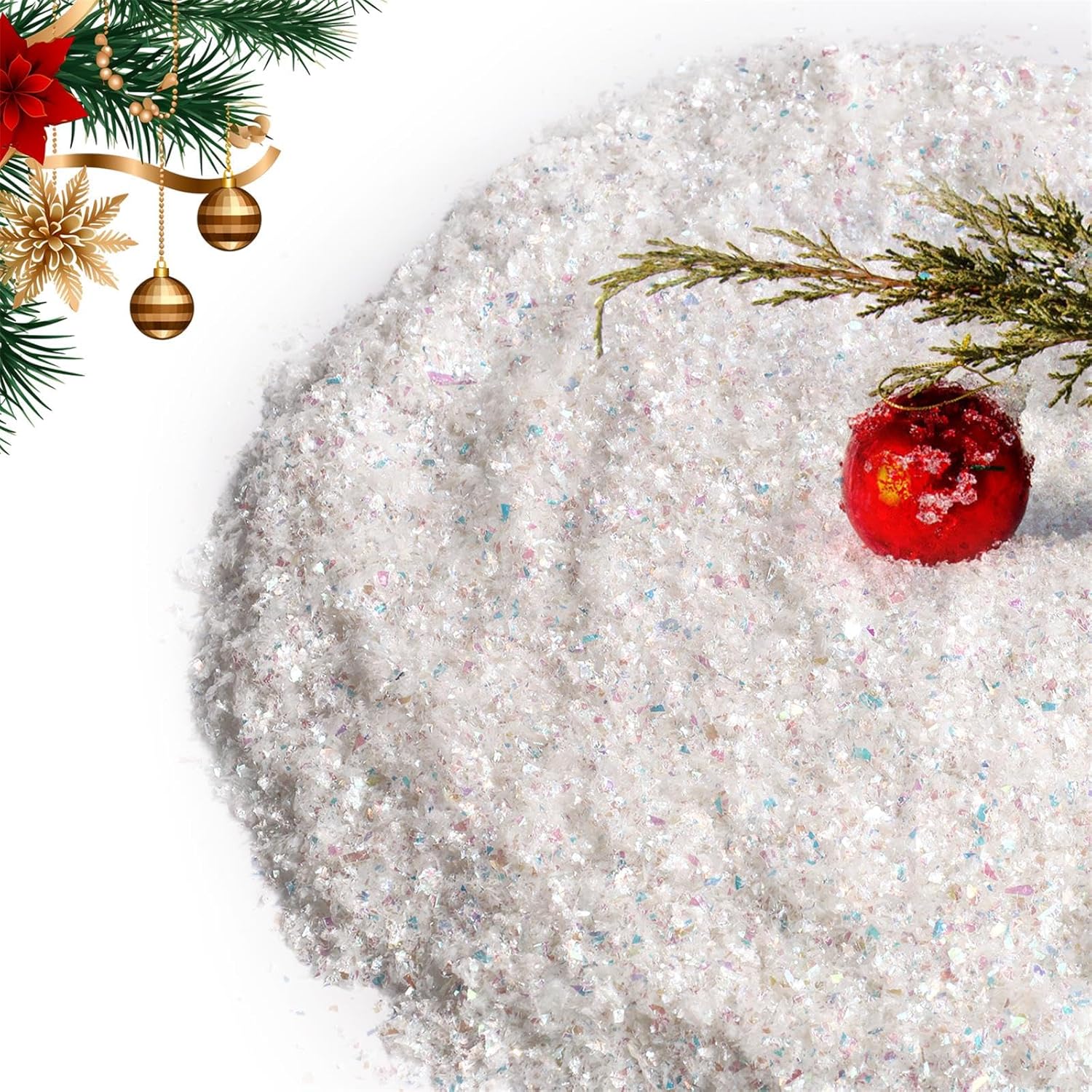 Christmas Artificial Flake Snow, White Twinkles Snow, Fake
