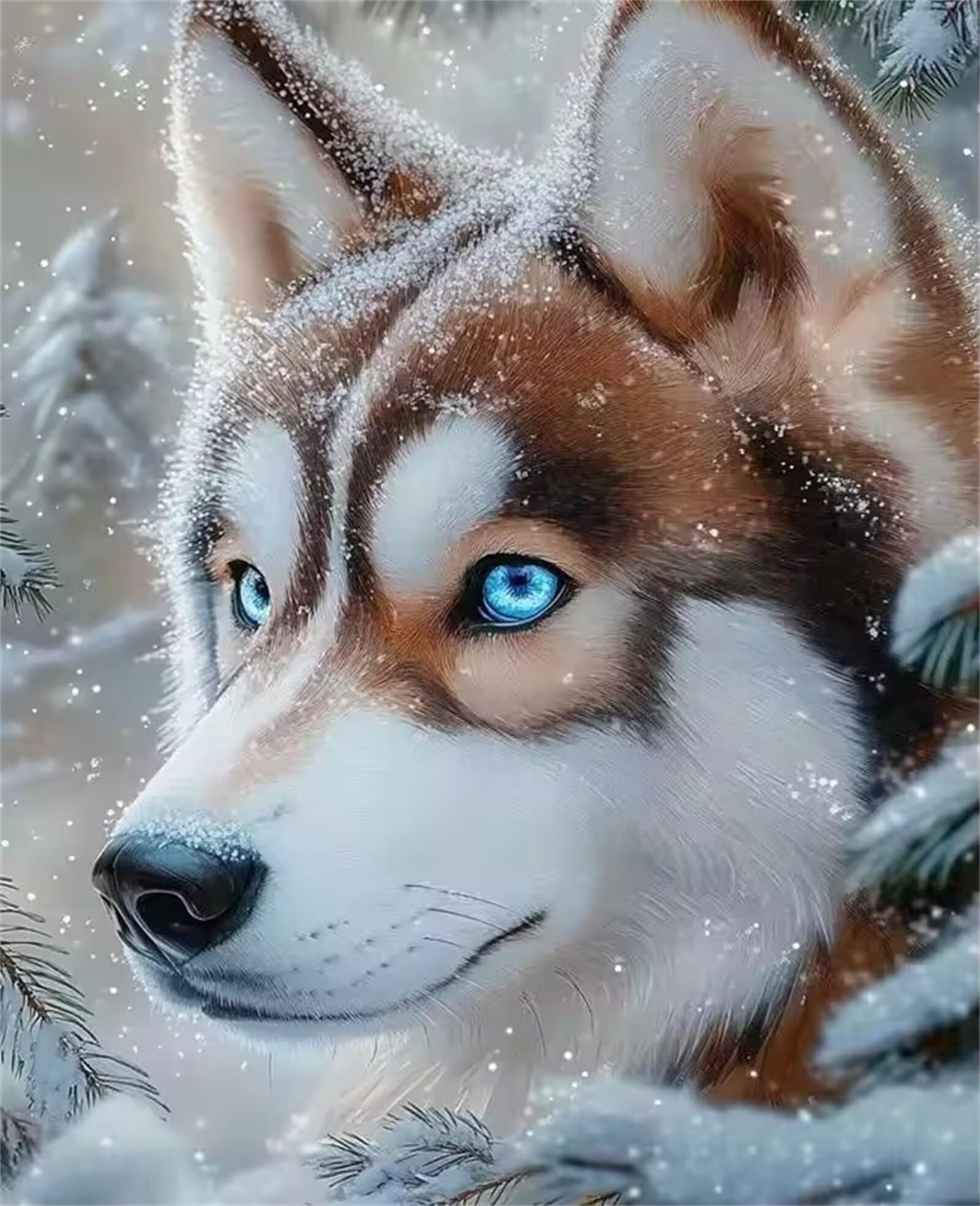 Zimowe puzzle Husky 700 sztuk, puzzle DIY dla dorosłych, klasyczne puzzle dla dorosłych kreatywna rozrywka, wymagające gry