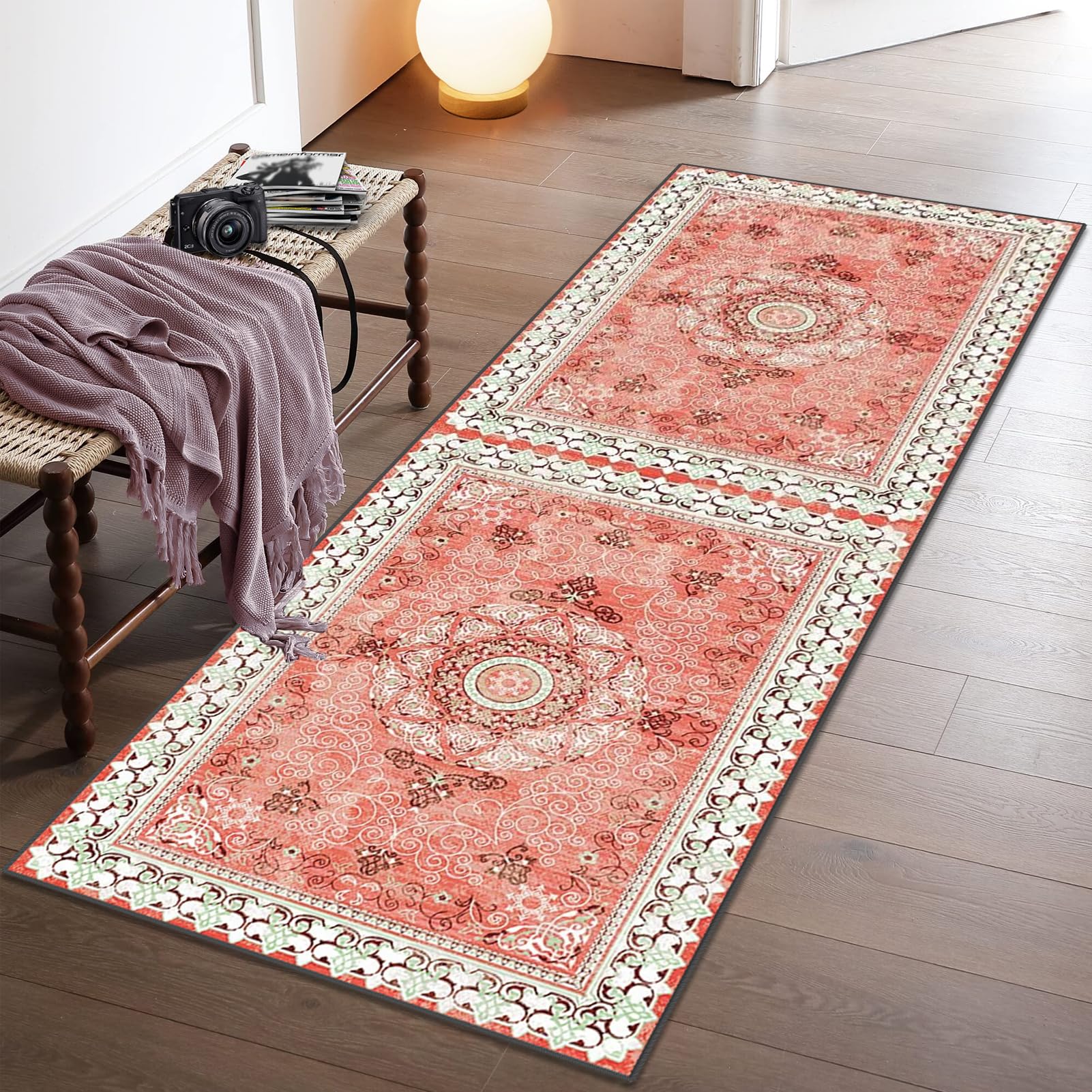 Tapis de couloir 40 x 450 cm lavable et grand tapis d'entrée antidérapant