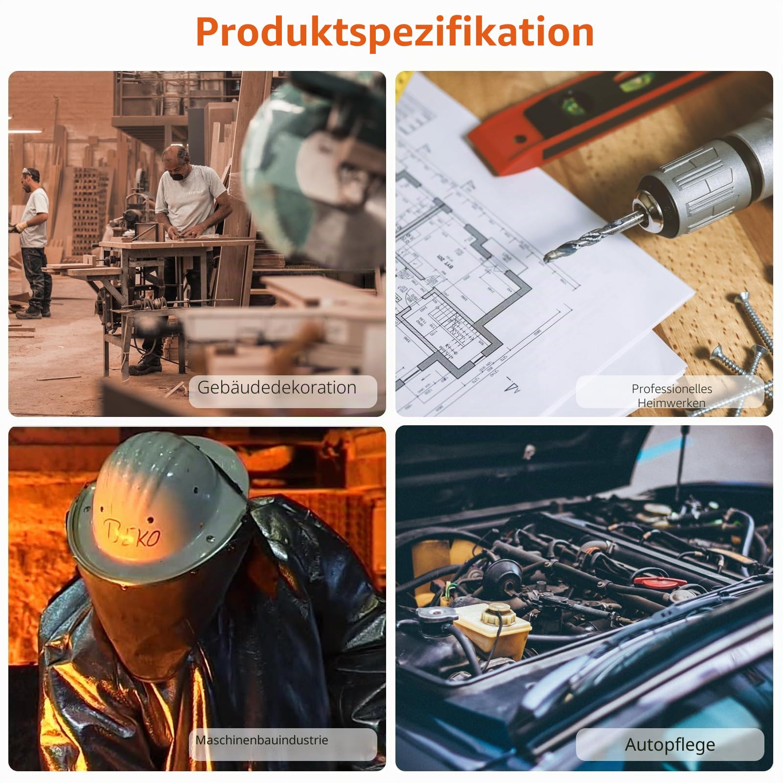 Proster Druckluft Nietzange Nietpistole Blindnietpistole mit 500PCS Nieten, mit 4 Mundstücke 2.4mm, 3.2mm, 4mm, 4.8mm, DIY Werkzeugsatz für Heimwerker & Industrie