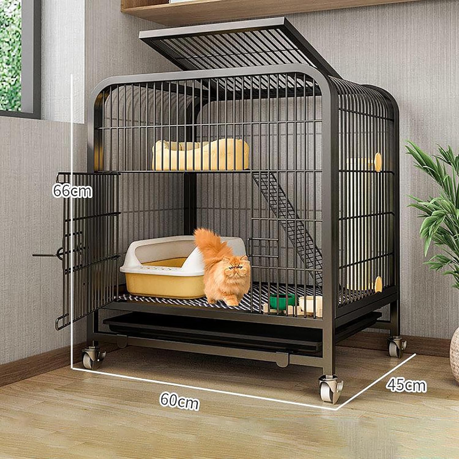 49f 猫ケージ 猫用ケージ ホワイト 4段(78x55x135cm) 猫ハウス 室内用