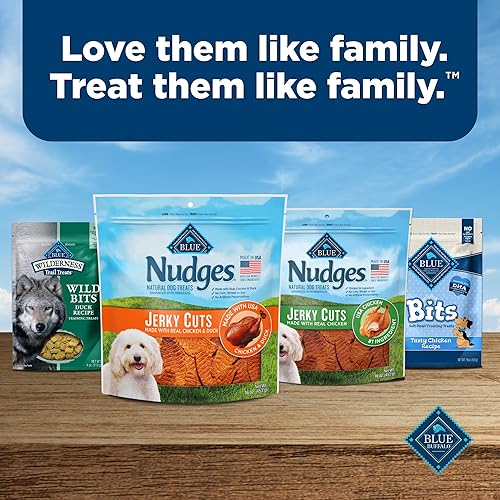 Miniatura 8 de Blue Buffalo Nudges Jerky Cuts - Golosinas para perros, fabricadas en los Estados Unidos con ingredientes naturales, pollo y pato, bolsa de 16 onzas