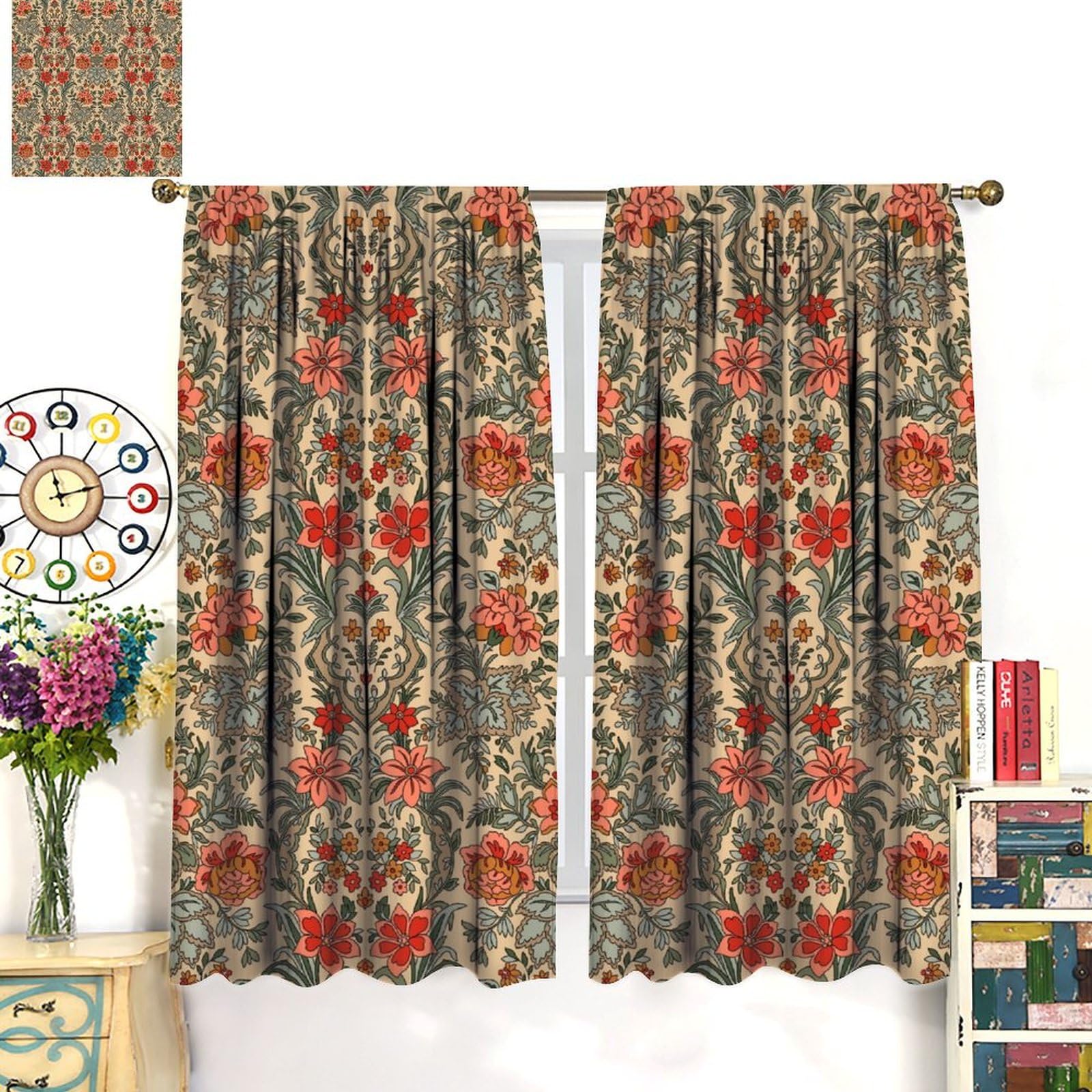 Amazon.co.jp: William Morris アートヴィンテージフラワー遮光