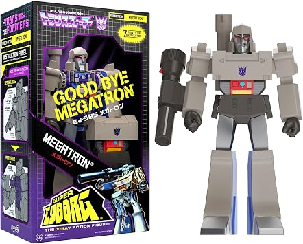Super7 Super Cyborg Transformers Goodbye Megatron - 12 Transformers Action Figure with Accessory Classic Cartoon Collectibles and Retro Toys