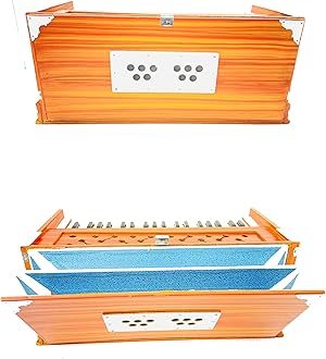 KHALSA MUSICAL 7 Stopper, Two Fold Bellow, 39 Key, Fine Tuned,male(Bass+Male Reed) Harmonium