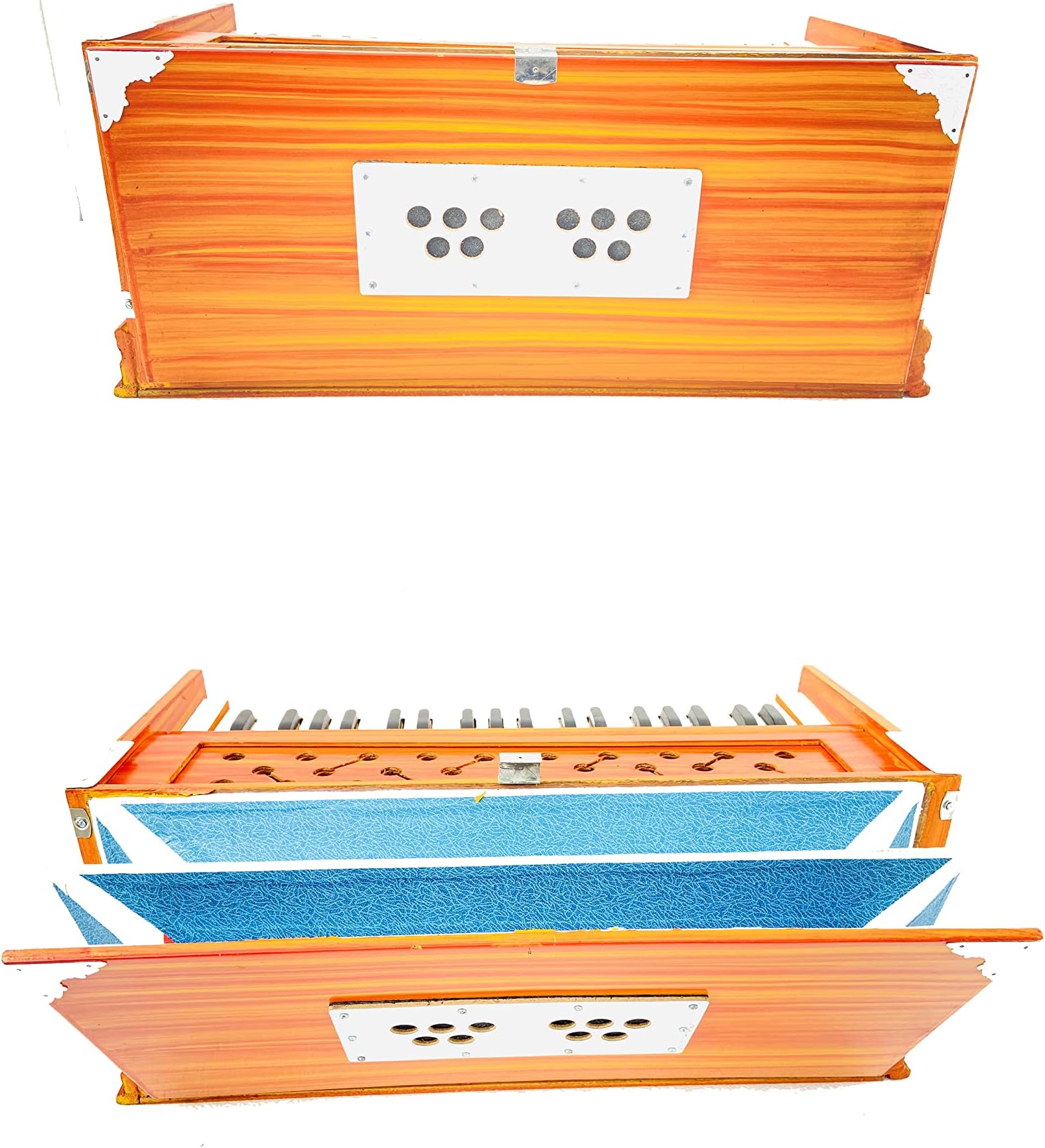 KHALSA MUSICAL 7 Stopper, Two Fold Bellow, 39 Key, Fine Tuned,male(Bass+Male Reed) Harmonium