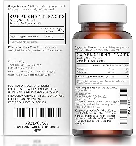 Miniatura 4 de Cápsulas de Raíz de Remolacha Envejecida - Píldoras de Remolacha para Presión Arterial Alta y Resistencia - Polvo de Raíz de Remolacha - Suplemento