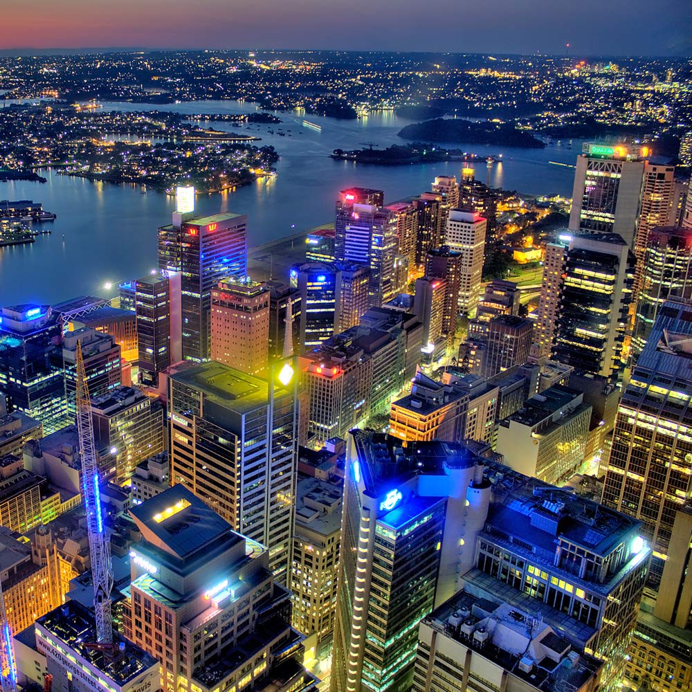 International GraphicsFinished Picture - Aurélien, Terrible - ''Darling Harbour''- 30 x 30 cm - Direct printing on acrylic glass