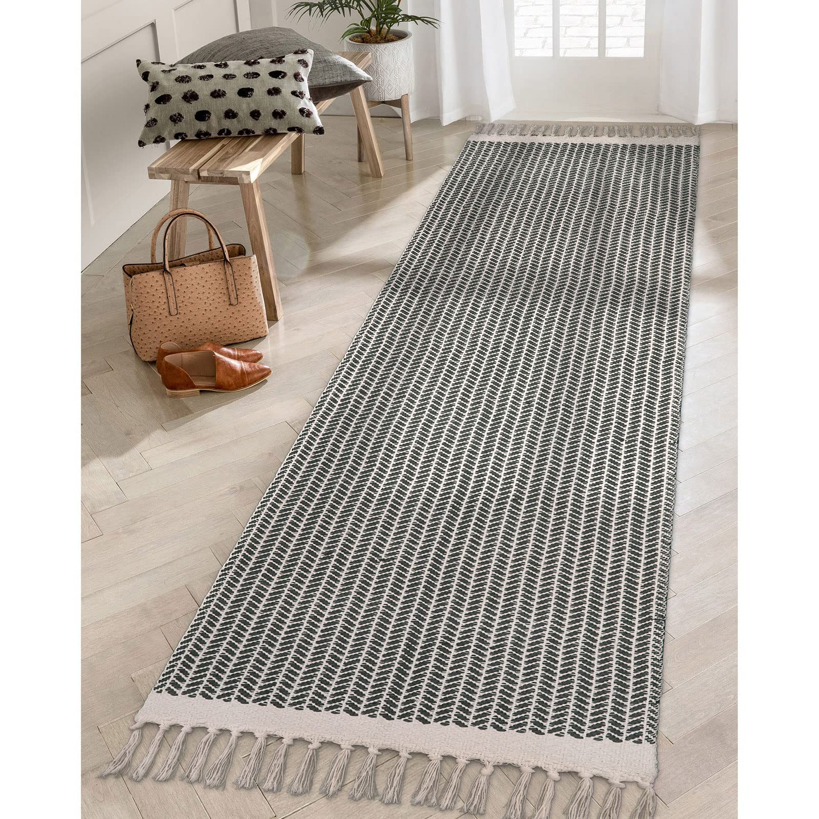 Lahome Boho Kitchen Runner, 2'6''x8 Entryway Rug Lightweight Runners
