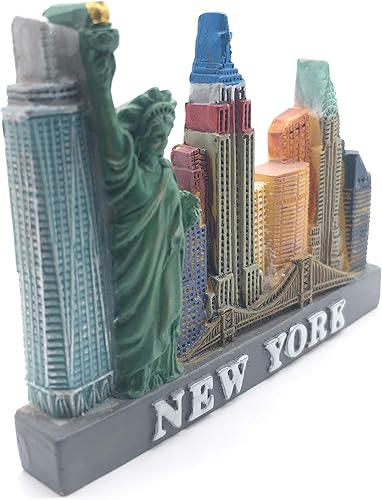Miniatura 7 de Imán de nevera de Nueva York, Estados Unidos, resina 3D, hecho a mano, artesanía, turista, viaje, ciudad, recuerdo, colección, etiqueta, nevera,