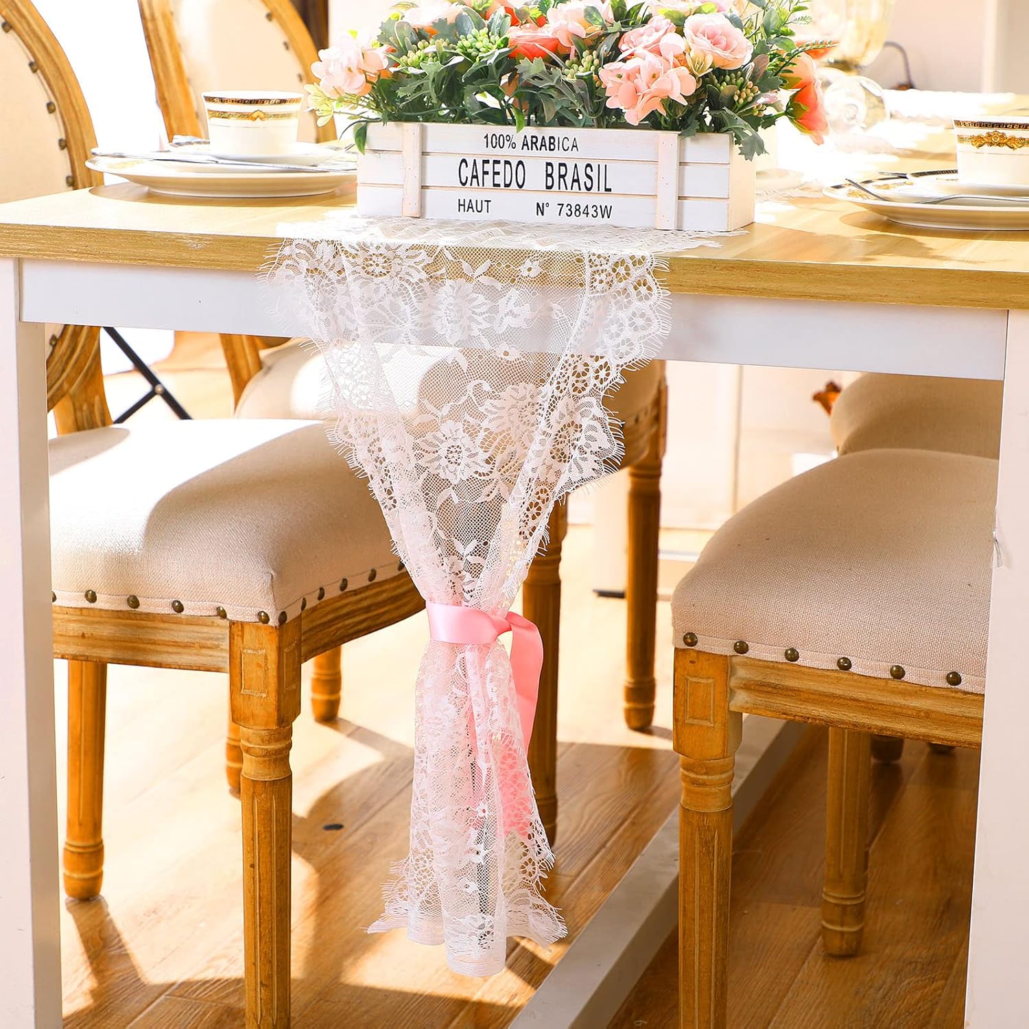 Buy 24 Pcs White Lace Table Runner 14 x 120 Inch Wedding Bridal Table