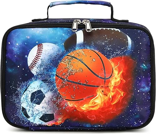 LEDAOU Lonchera con aislamiento térmico para niñas, bolsa de almuerzo reutilizable para escuela, picnic, senderismo, trabajo (cielo estrellado)