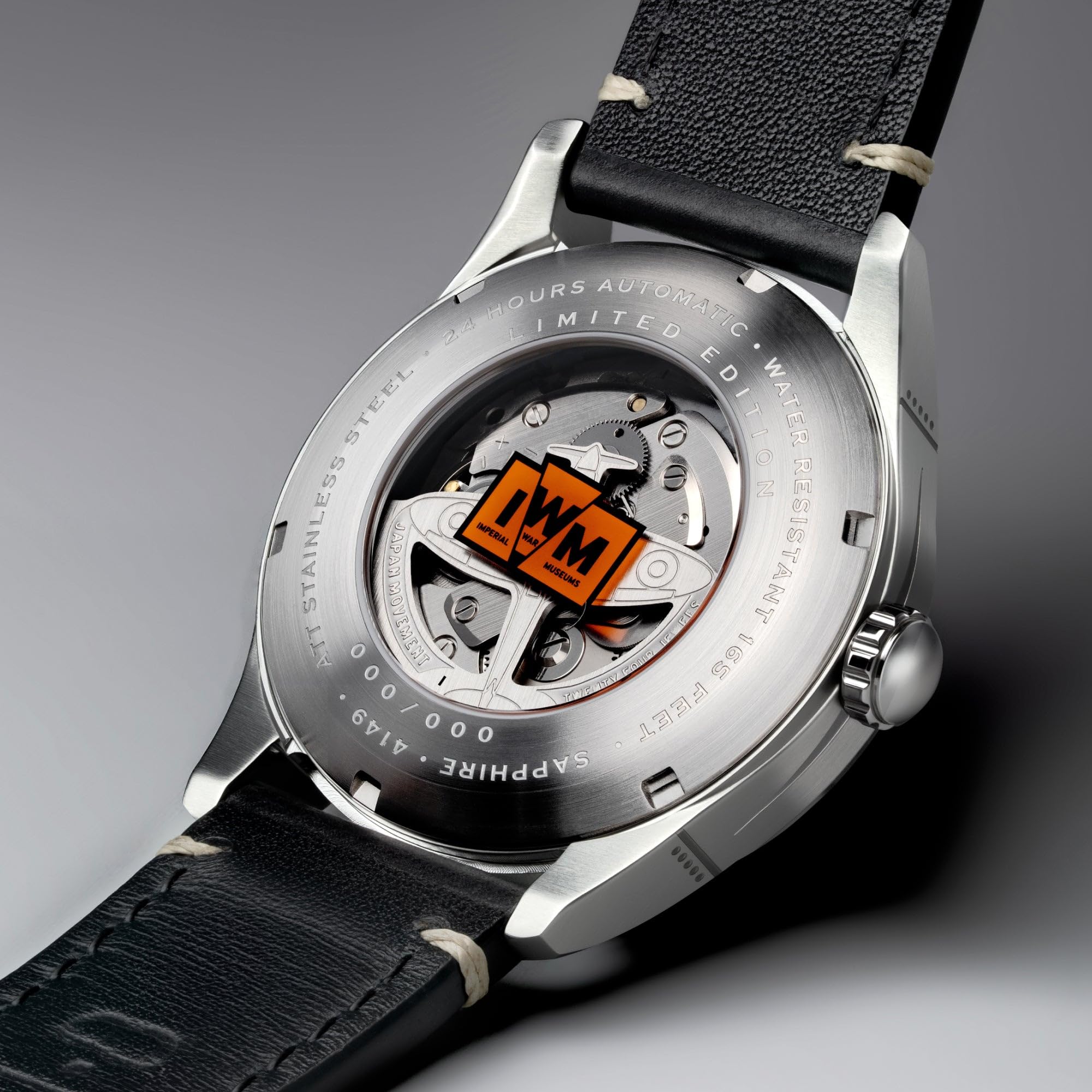 AVI-8 Spitfire N3200 Imperial War Museums - Reloj automático de edición limitada de 24 horas para hombre, 42 mm, con correa de piel AV-4149