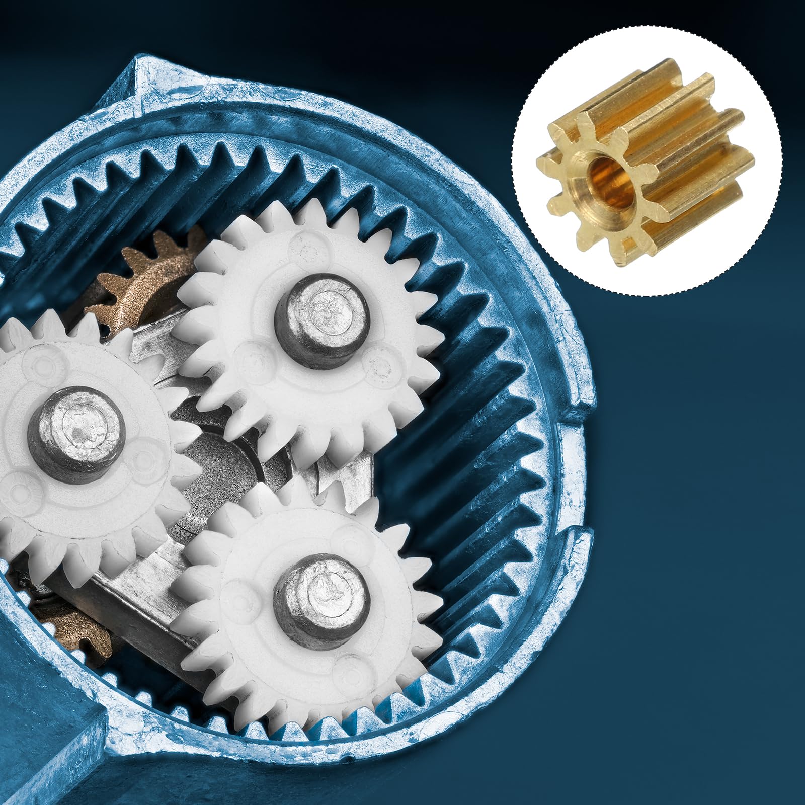 MECCANIXITY 10Pcs Copper Gears 10 Teeth Copper Gears Model 92AA Reduction Gear for RC Car Model DIY Robot,Gold Module 0.5 : Toys & Games