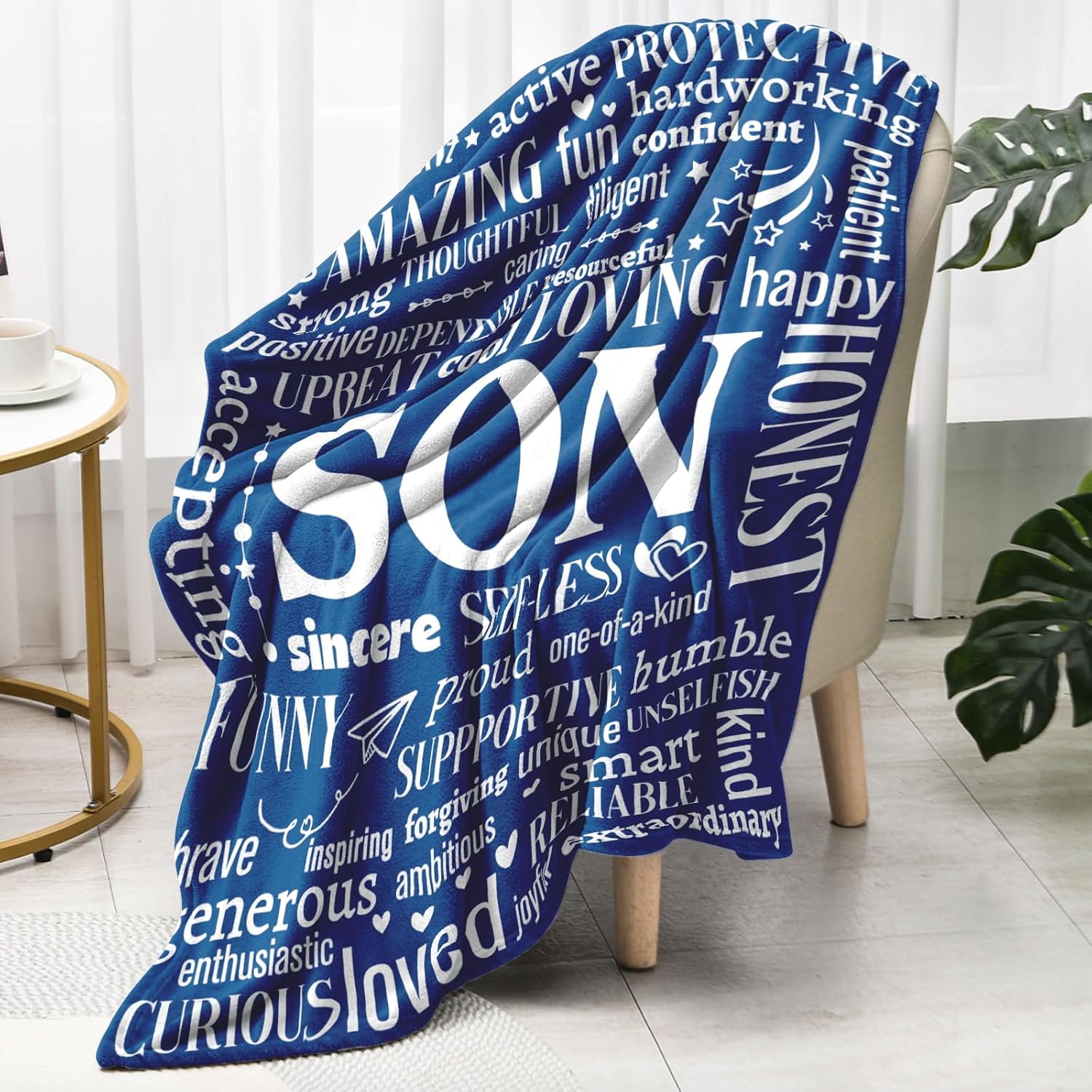 Valentines Day Gifts for Son Blanket Son Gifts from Mom and Dad Birthday Gift for Son Graduation Gift for Son Father Day Mother Day Son Birthday Christmas Baptism Easter Gifts for Son Blanket 50"x60" - Image 5