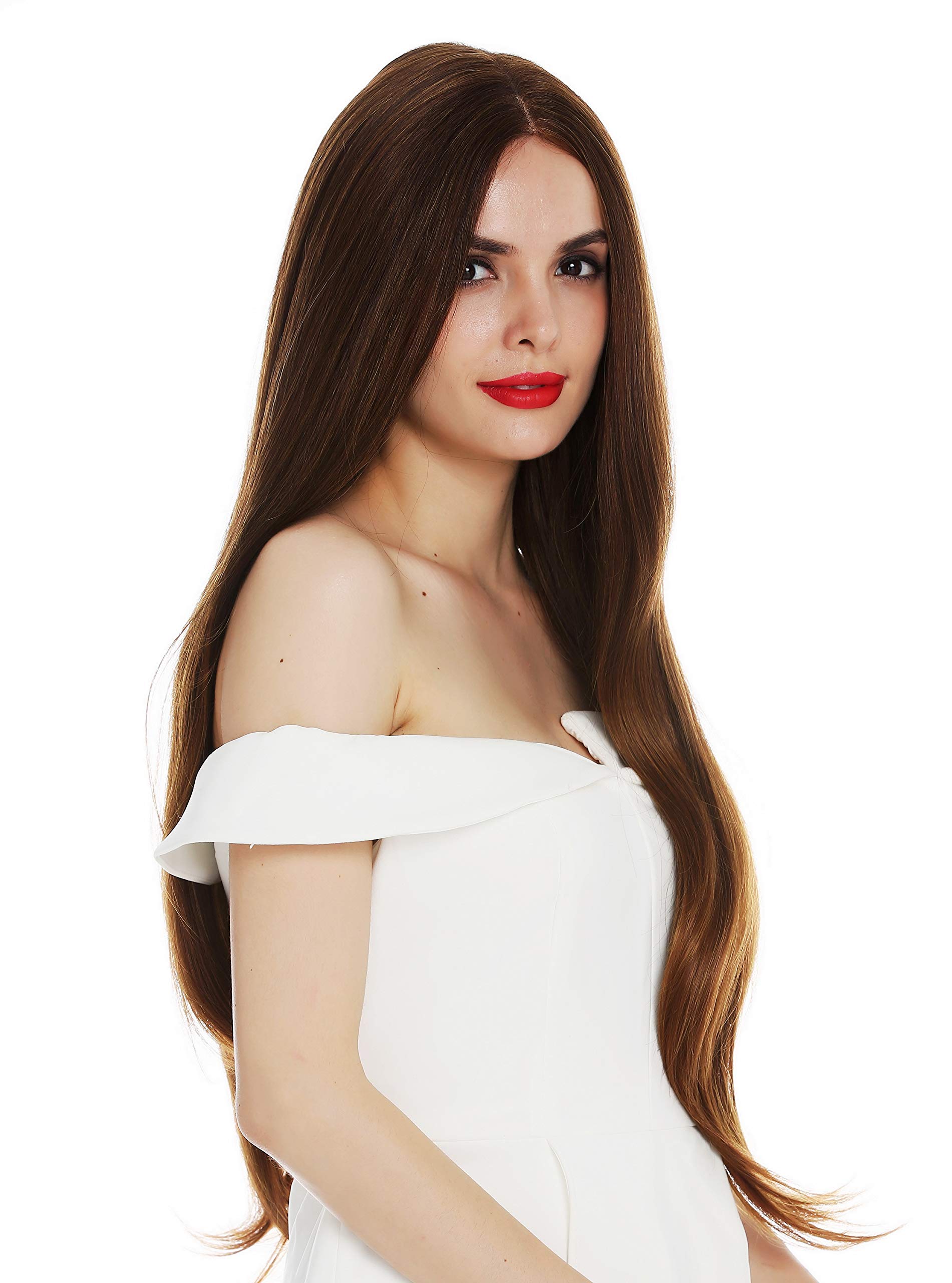WIG ME UP - DW2848-MT-24BT87 wig women's wig monofilament very long sleek reddish brown blonde highlights - Image 3
