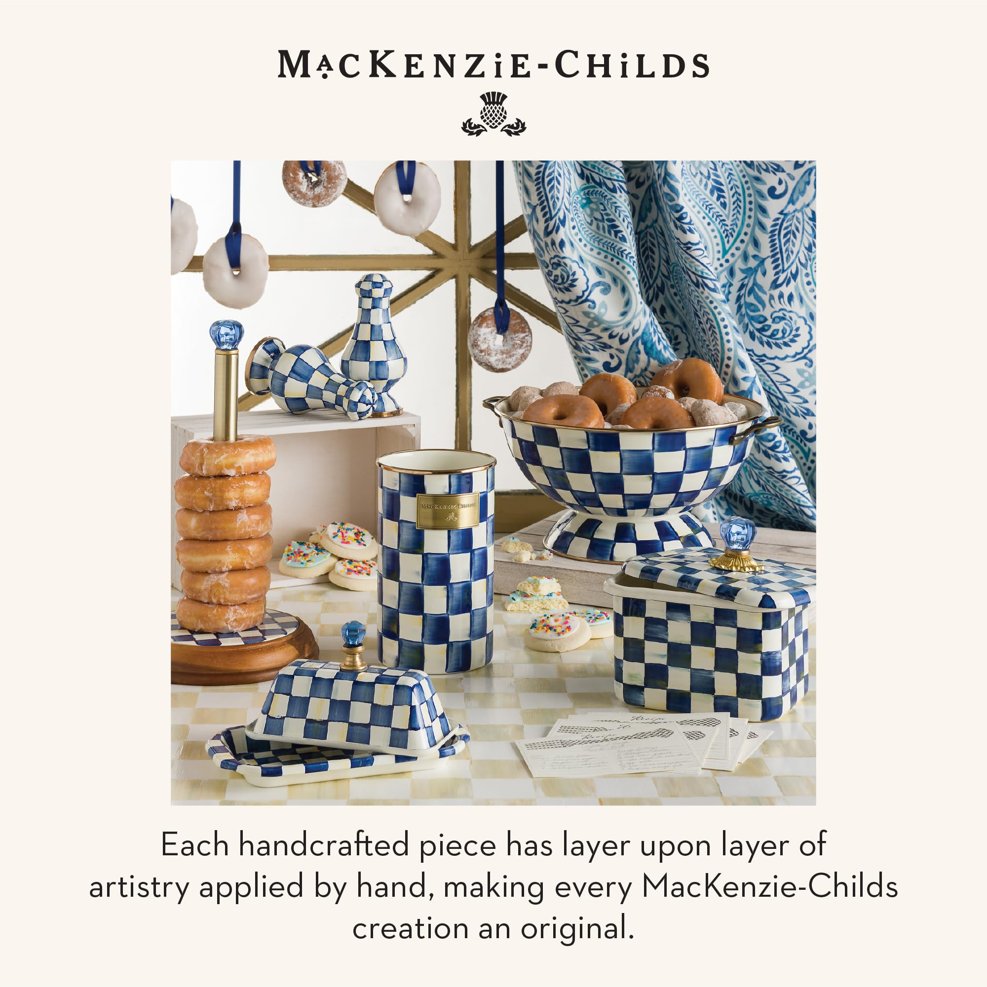Amazon.com: MACKENZIE-CHILDS Enamel Recipe Box, Index Card Box