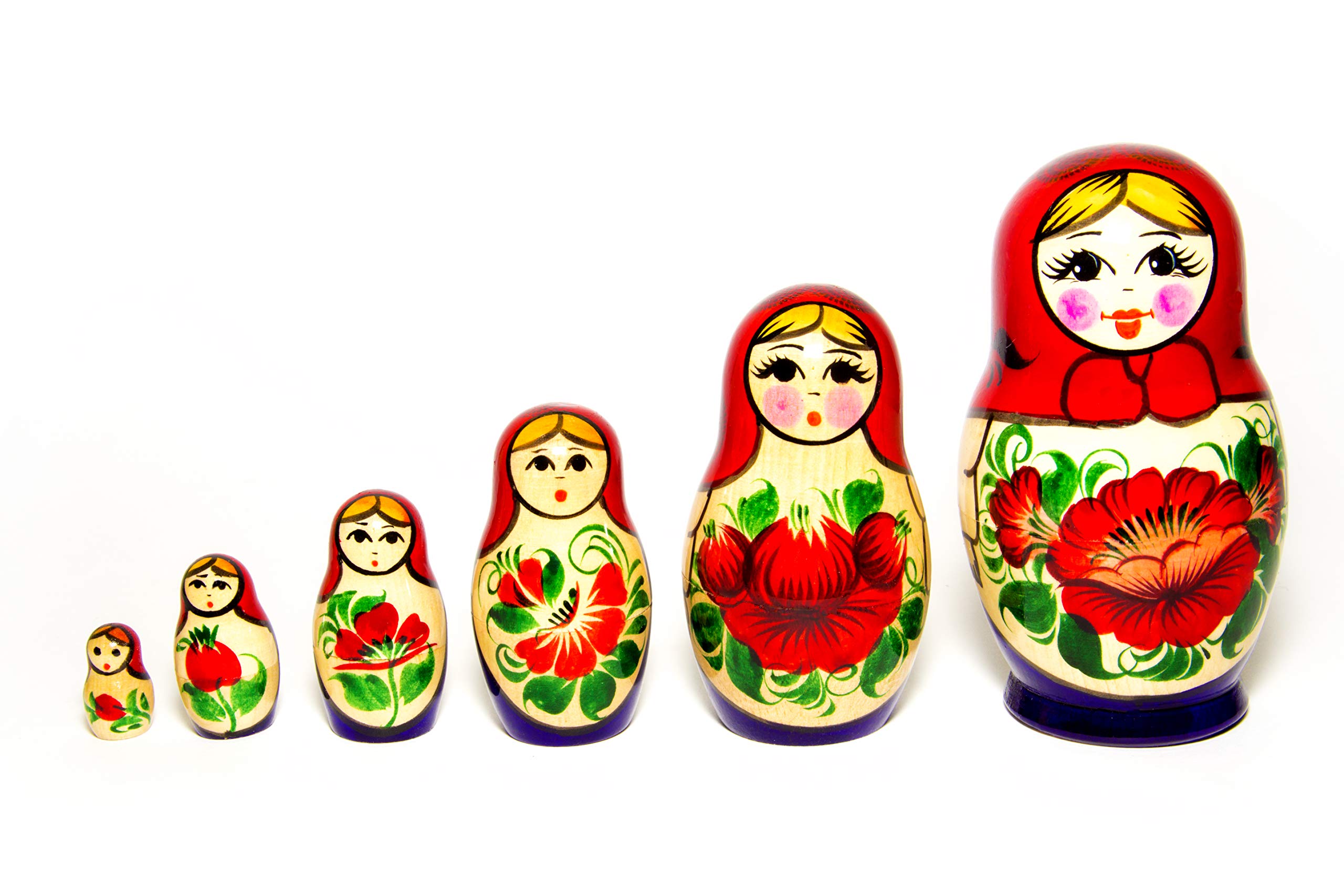 Half a Donkey The Colourful Traditional Russian Doll (Matryoshka) Large Cotton Tea Towel