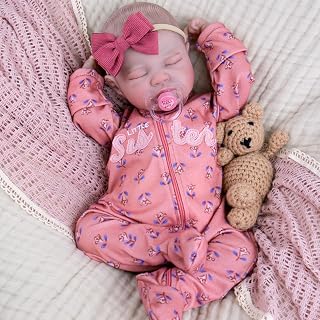 Aori Lifelike Reborn Baby Dolls 20 Inch Ultra Realistic Sleeping Girl Newborn Baby Doll with Weighted Body for Cuddling Poseable Vinyl Doll Includes Accessories for Collectors, Kids 3+