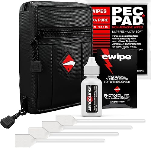 Photographic Solutions Kit de supervivencia digital - Hisopos con sensor tipo 2 (0.669 in), toallitas fotográficas PEC-PAD, paquete de limpieza