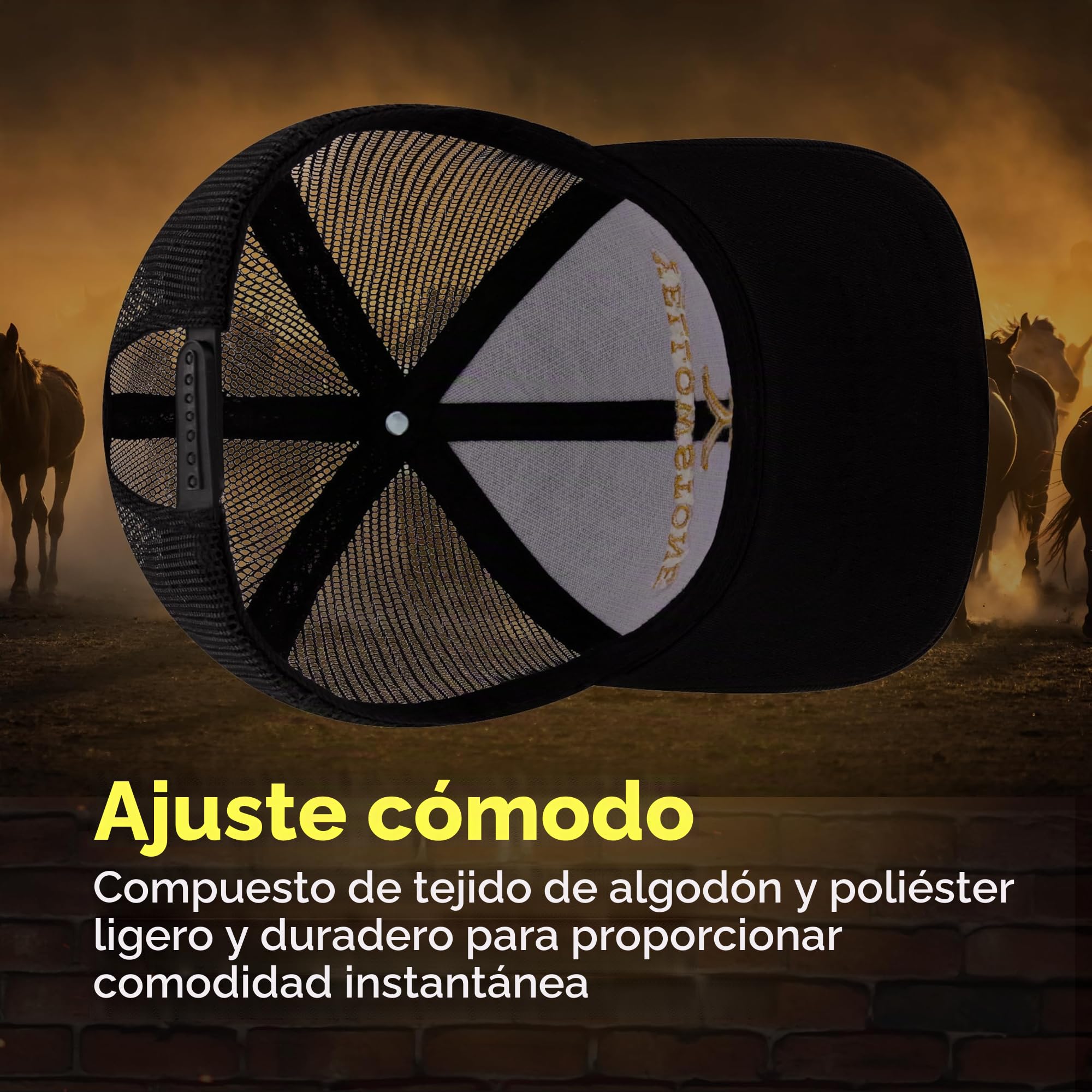 Concept One Yellowstone Adjustable Mesh Snapback Trucker Hat with Curved Brim Gorra de béisbol Unisex Adulto
