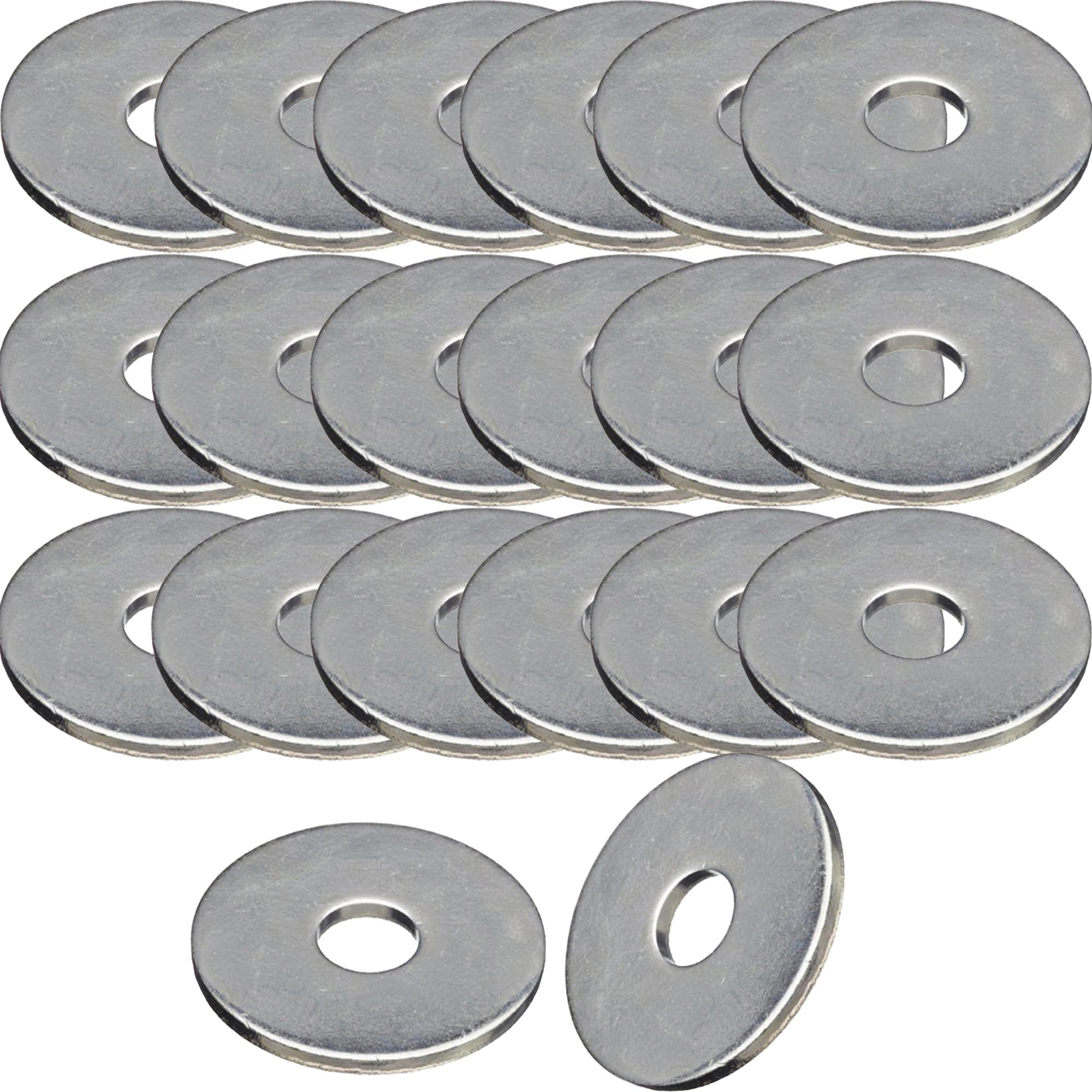 M3 x 9mm Penny Repair Washers, Pack of 20 – A2 304 Stainless Steel DIN 9021 Form G Wide-Form Mudguard Fender Washer for Wood, Metal, Garden, Automotive & DIY