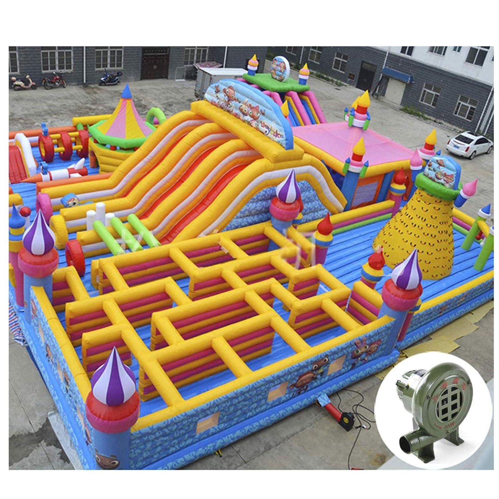 Soplador De Aire Eléctrico Centrífugo, Parrilla del Encendedor del Carbón De La Fan, Turbina Soplador De Castillos Hinchables, Ventilador De Barbacoas para Acampar Actividades Al Aire Libre(60W)