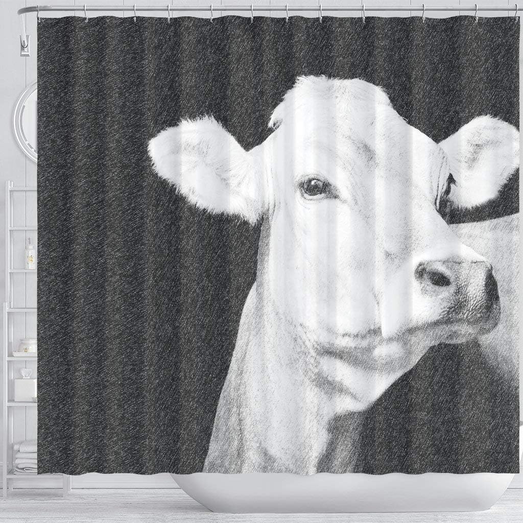 Brown Swiss Cattle (Cow) Print Shower Curtain