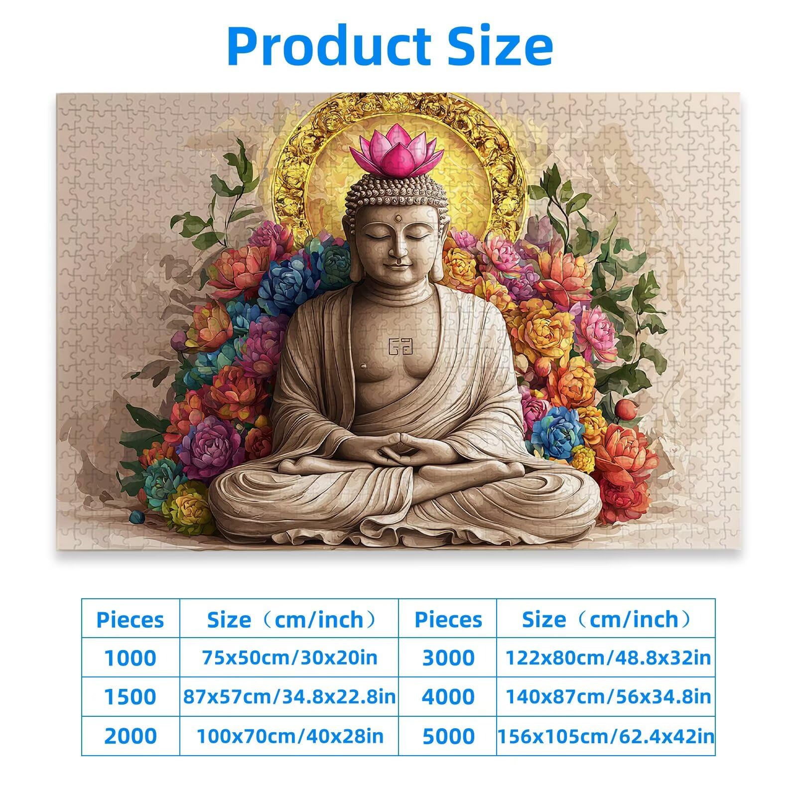 Puzzle 3000 Pièces Adultes, Puzzle Zen pour Adulte Débutant, 122x80 cm Grand Puzzles Fleur avec Boite, Jeu de Concentration pour Adultes, Puzzles Bois pour Décoration Maison, Cadeau Femme, -2196