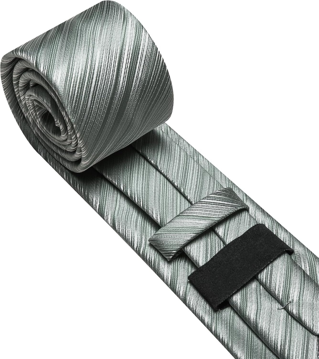 Barry.Wang Silk Men Ties Formal Stripes Necktie and Tie Clip for Wedding Party Business Fashion Classic - Image 6