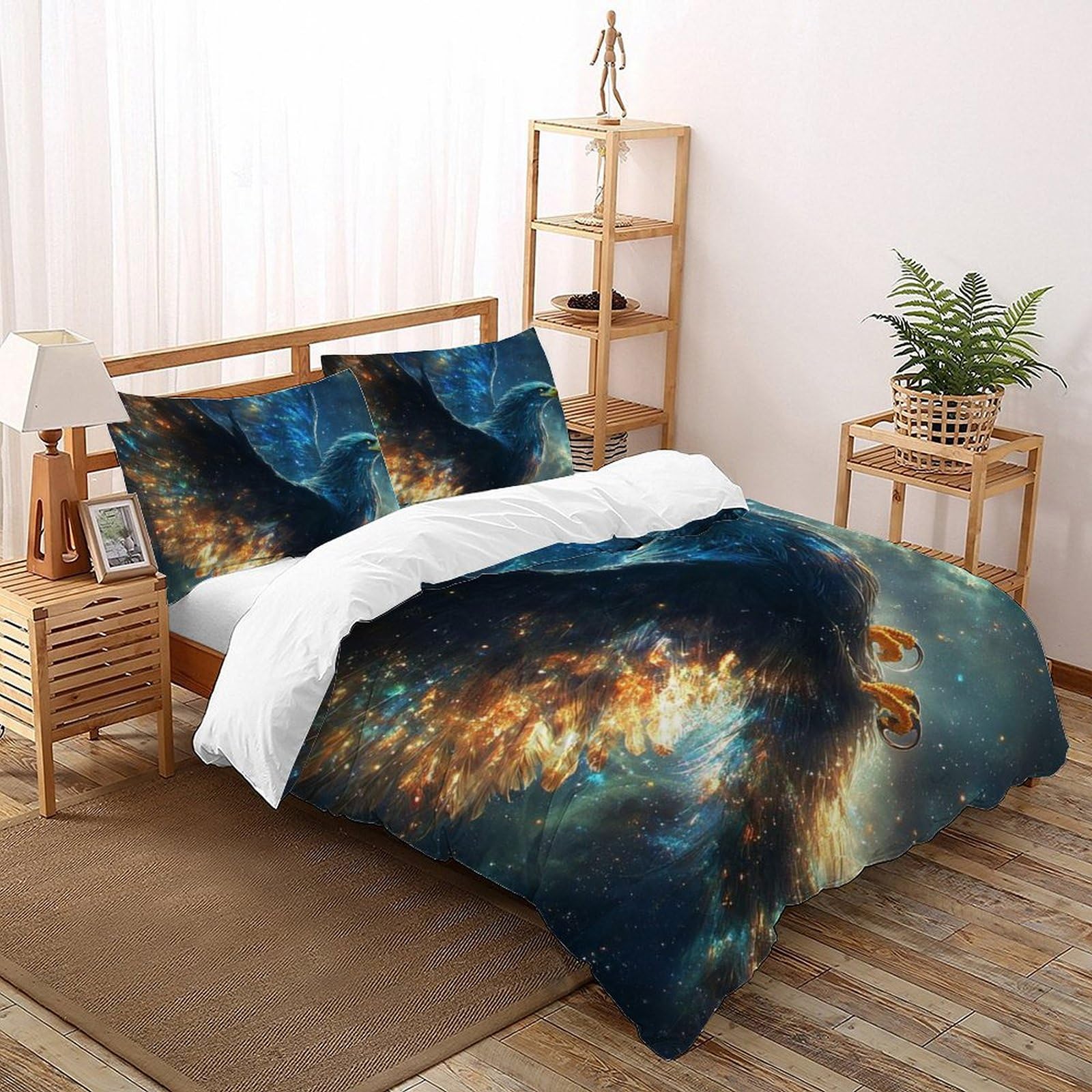 Parure de lit aigle fantasmes enfants 260x220cm, cadeau idéal pour chambre de garçon
