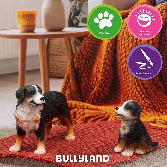Foto 2 de 3 de Bully 65449 - Figura de Juego, la Perra de montaña de Berna Bianca, Aprox. 7,5 cm de Altura, Figura Pintada…
