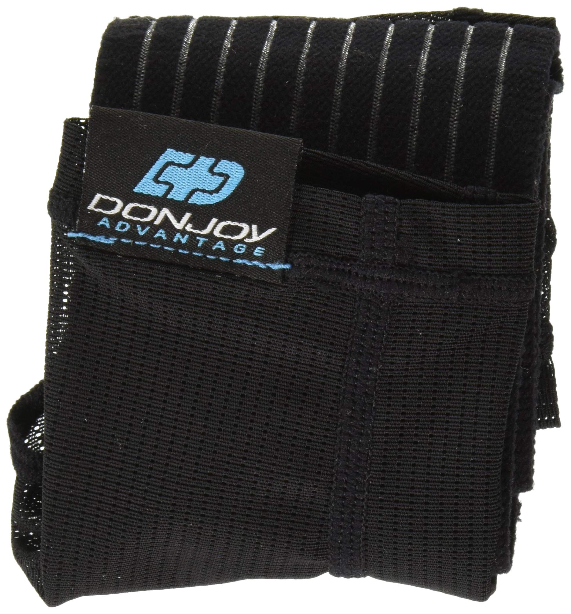 DonJoy DA161AV03-BLK-S Ankle Sleeve with Figure 8 Strap for Sprain, Strain, Lateral Support, Open Heel, Black, Small fits 7.75", 8.5"