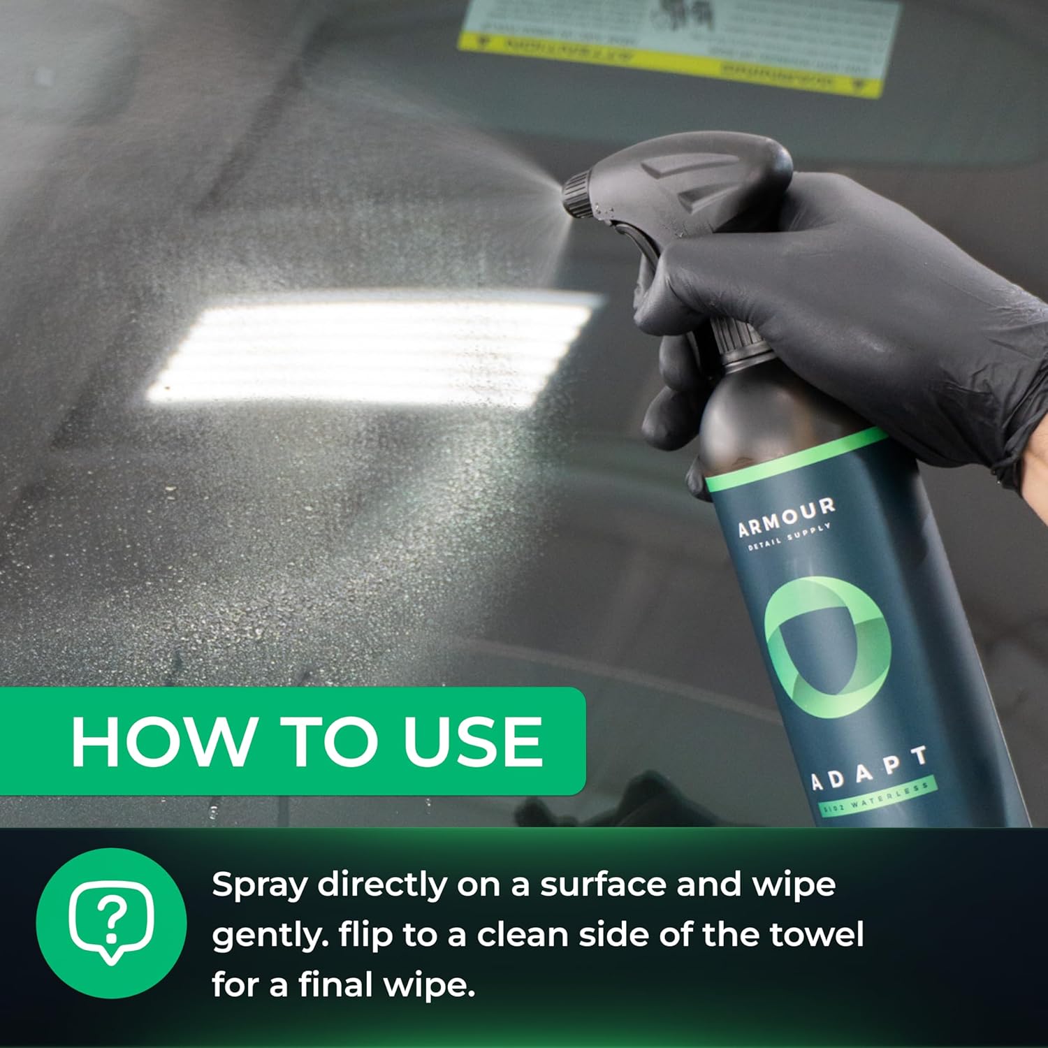Armour Detail Supply - Adapt Waterless Wash & Quick Detailer and Multi-Use Formula, Streak-Free, UV Protection, Scratch Reducer, 1 Gallon