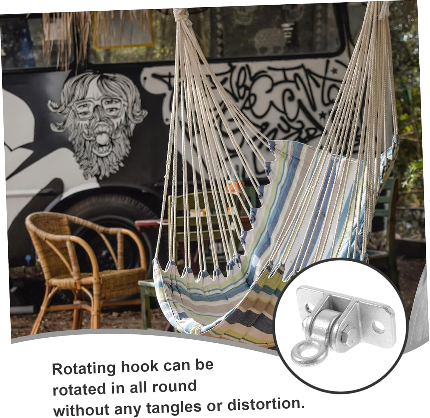 Hammock Swing Chair Hook Heavy Duty Hanging Kit Swivel Hooks for Porch Swing Carabiner
