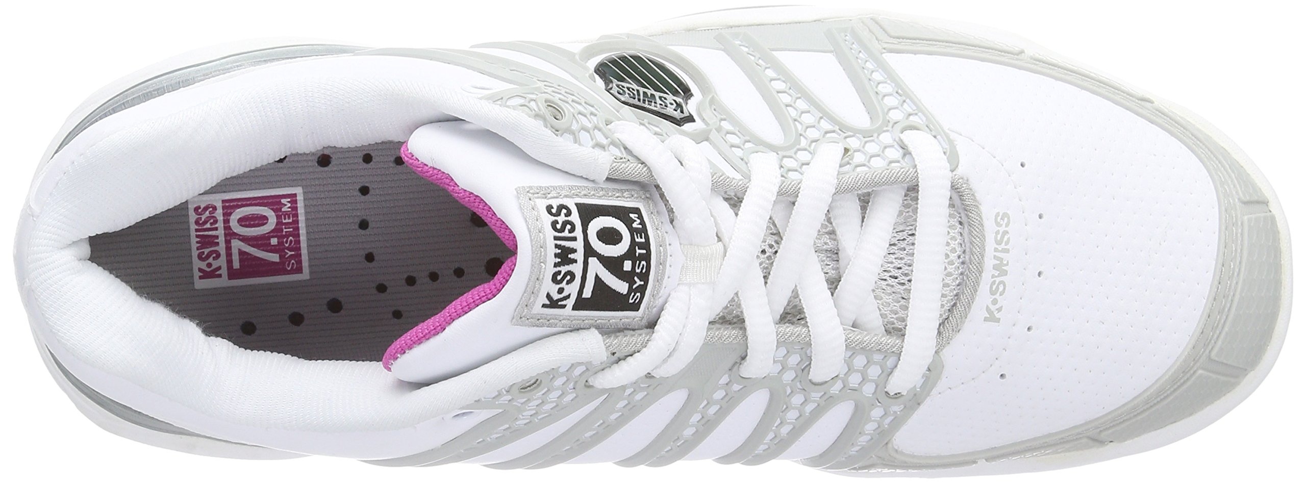 K-Swiss KS Tfw Defier DS-Wht/Ltgry/Rspbrryrse, Zapatillas de Tenis Mujer