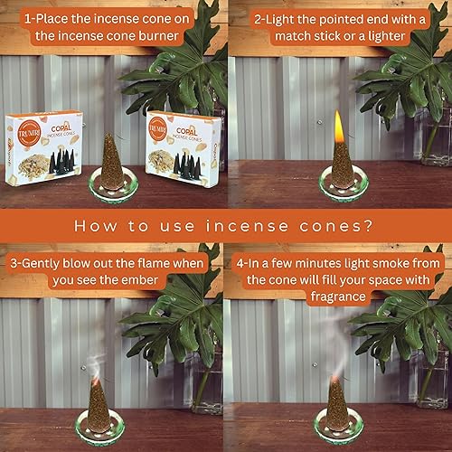 Miniatura 4 de Copal - Conos de incienso  Total de 20 conos de incienso  Paquete doble de 10 conos de insencia  Conos de incienso perfumados  Aromas de incienso