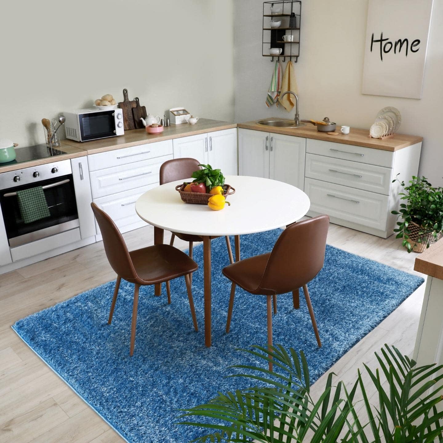 Cornflower Blue 5' x 7' Solid Shag Area Rug