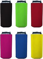 Vista 11 de Neopreno en blanco de 16 oz. Can Coolie (paquete de 2, negro)