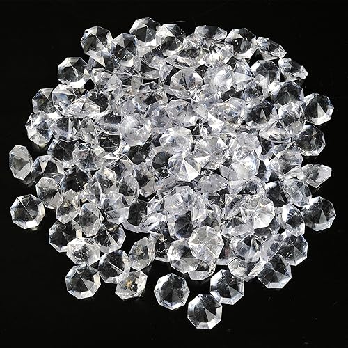PowerTRC 2 libras de diamantes acrílicos transparentes de 25 quilates para decoración de bodas, fiestas y decoración de mesa