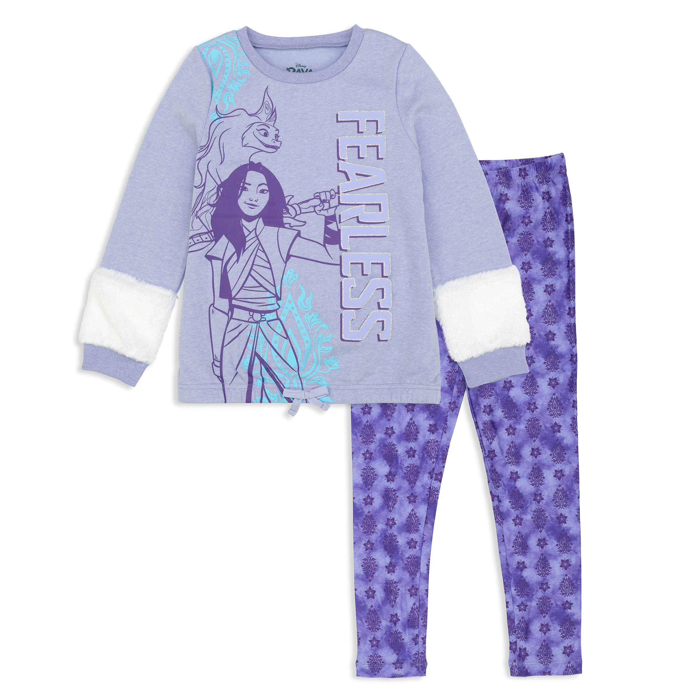 Disney Raya and The Last Dragon Girls Fleece Pullover Sweatshirt & Leggings Set