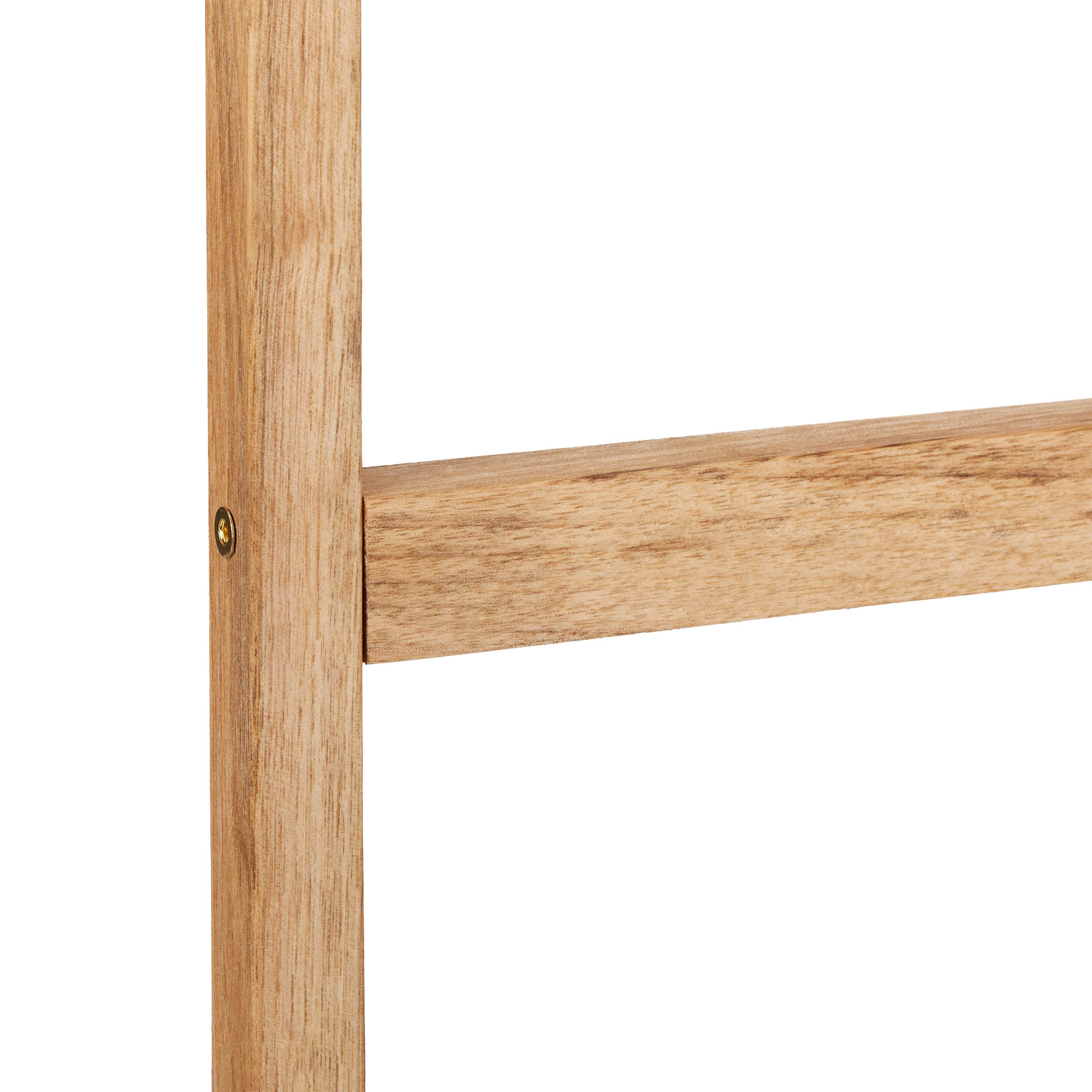 Relaxdays Portatoallas de Pie Madera de Nogal, Toallero con 4 Barras, 98 x 66 x 31 cm, Colgador Toallas, Color Natural