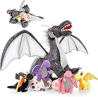 Vista 25 de Muiteiur Animales de Peluche de Dinosaurio con Bebés, Suave Peluche T-Rex de 19.6 Pulgadas con Barriga con Cremallera que Contiene 5 Lindos Bebés